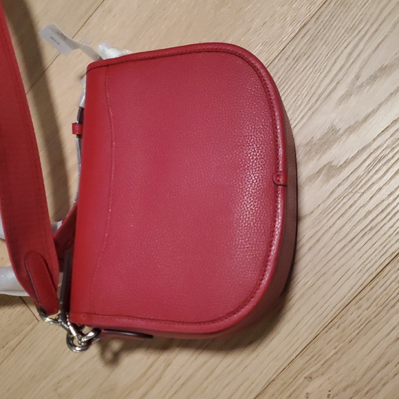 Coach Willow Ruby Leather Saddle Bag - Picture 3 of 14